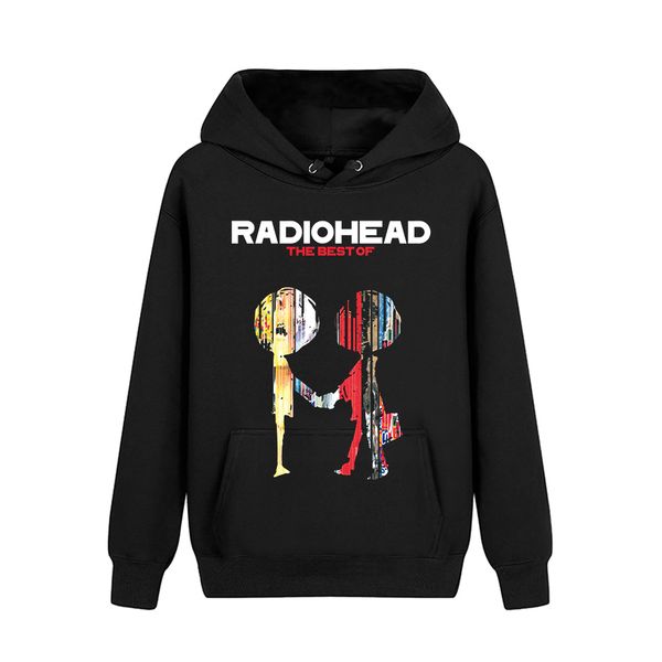 

6 designs pollover sweatshirt english rock band radiohead nice soft warm hoodies punk sudadera fleece outerwear, Black