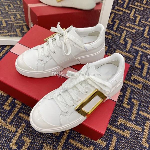 

золотой скейт металлическая пряжка женские кожаные кроссовки дизайнер винтаж повседневная обувь роскошные мужские кроссовки белый низкий топ, Black