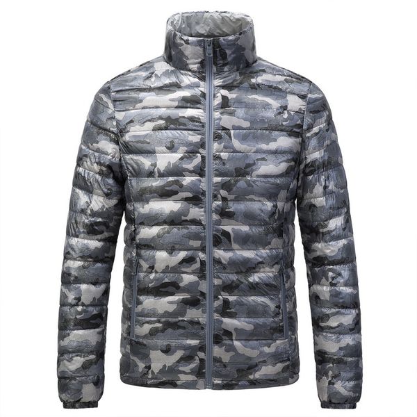 

nice men warm jacket light thin 91% white lightweig duck down parka windproof casual outer cotton coat for men, Black