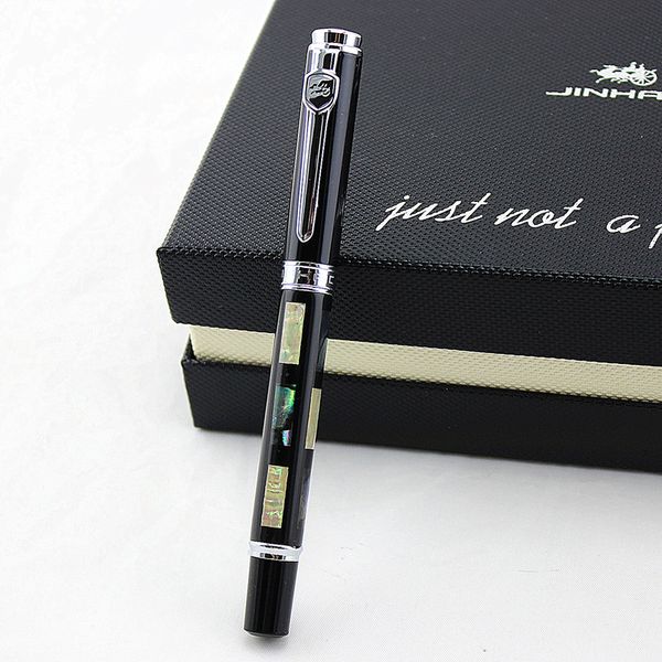 

jinhao 8802 rollerball pen with refill, bright pearl green sea shell writing gift pen business office home school supplies