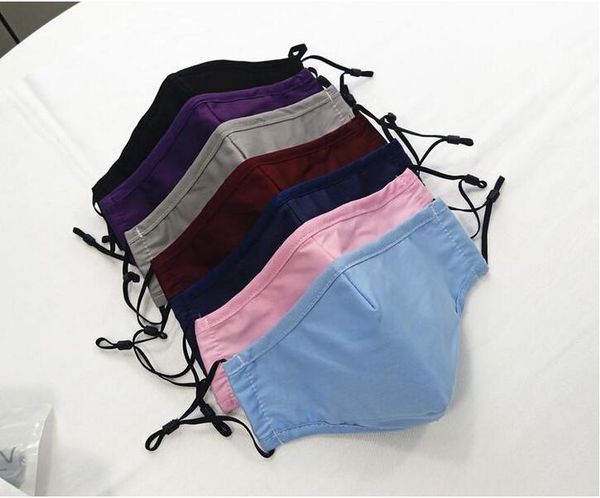 

24H DHL Shipping Cotton PM2.5 Black Mouth Anti Dust Face Mask with Activated Carbon Filter Windproof Mouth-muffle for Men Women