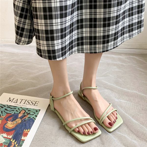 

sandals straps clear heels black shoes for women 2020 women's two weare cross cross-shoes lace up sandals beige female sale