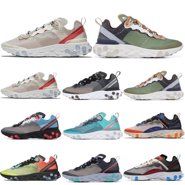 

react element 87 undercover running shoes for men women royal tint anthracite light orewood brown mens trainer sports sneakers 36-45