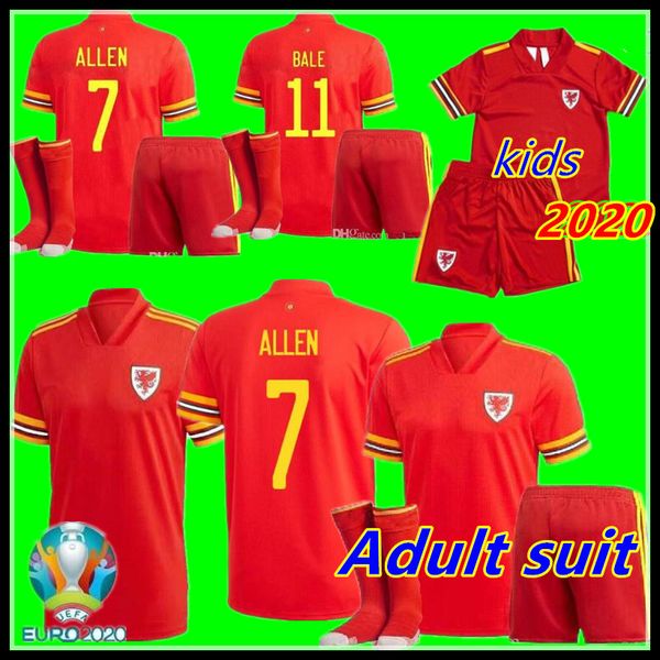 

2020 wales soccer jersey euro cup 2020 wales football shirt bale james maillot de foot ramsey camisetas de foot allen maillot de foot, Black;yellow
