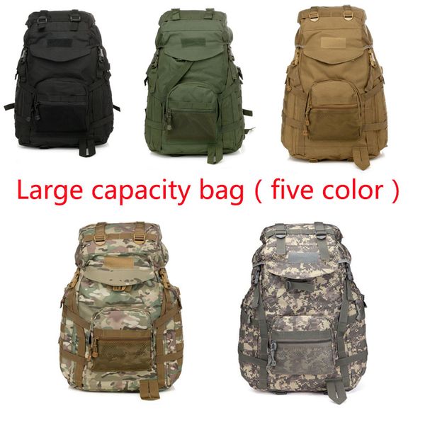 

outdoor travel mammoth tactical mountaineering bag 60l large capacity male army fan shoulder bag with rain cover backpack