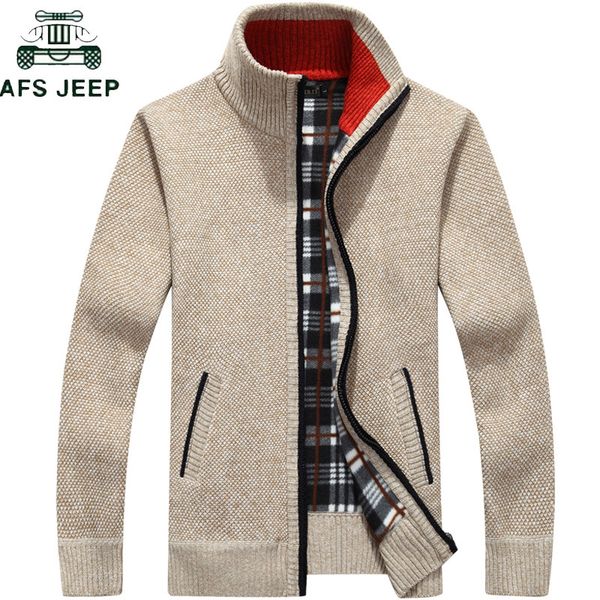 

plus size autumn winter fleece men's sweater thick faux fur wool mens sweater jackets casual zipper knitwear cardigan masculino, White;black