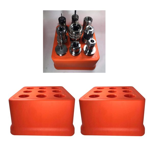 

2pcs bt40 tool holder plastic cutter screw tap reamer organizer storage box case