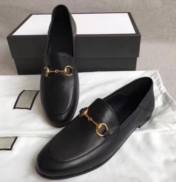 

designer shoes loafers fashion luxury men shoe genuine leather flat metal button peas shoes classic casual dress shoes kanye platform, Black