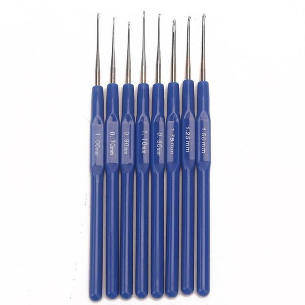 

8pcs small crochet hooks stitches knitting needles handicraft crochet set hand weave tool sewing accessories sewing needles, Black