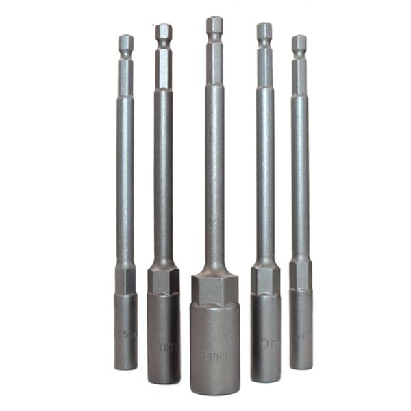 

one pcs 5.5-19mm hex socket magnetic nut driver set adapter 150mm long impact electric drill hexagonal sleeve pneumatic bit