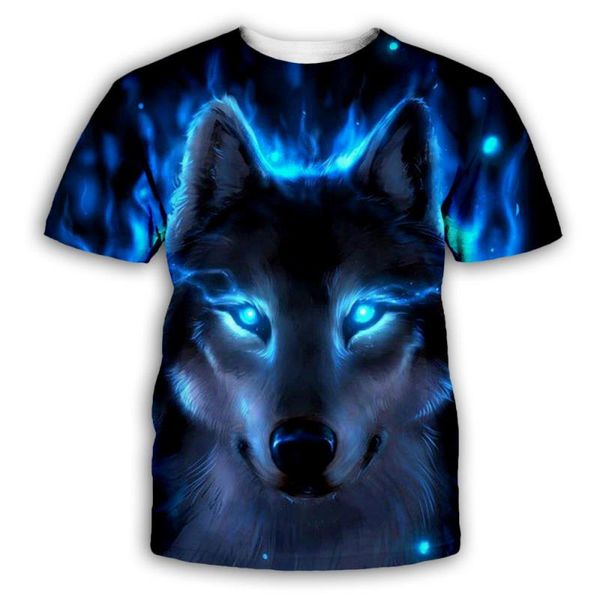 

2020 fashion men s luxury mens designer t shirts t shirt tshirt summer wolf courage 3d printer mens clothes clothing tee shirt made in china, White;black