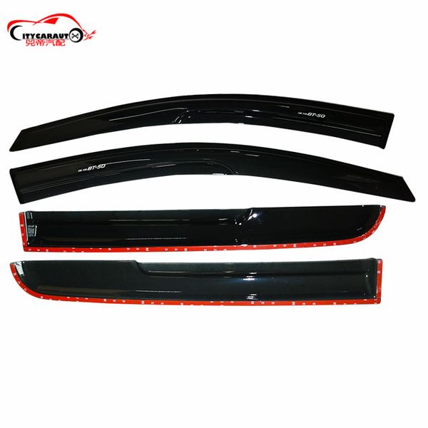 

2012-15 car wind deflector awnings shelters for bt50 bt-50 black window deflector guard rain shield fit for mazda bt-50 bt50