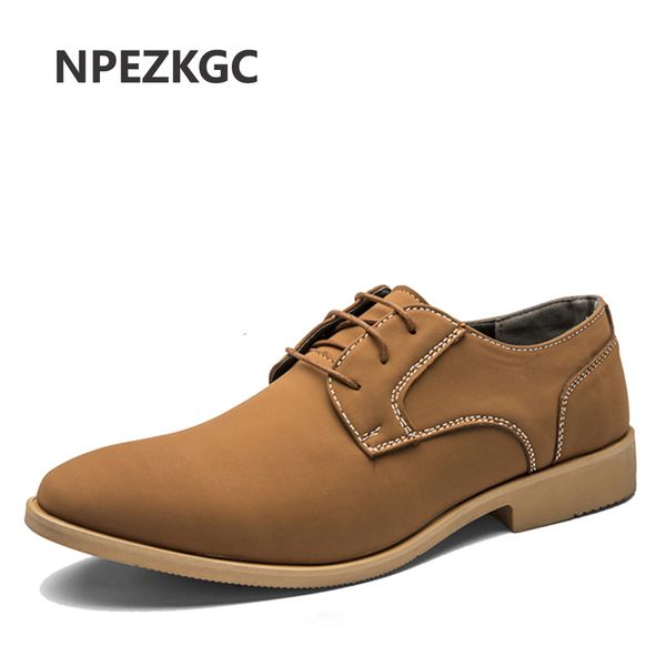 

npezkgc plus size 38-48 genuine leather men casual flats waterproof dress oxford man shoes lace up for work male loafers, Black