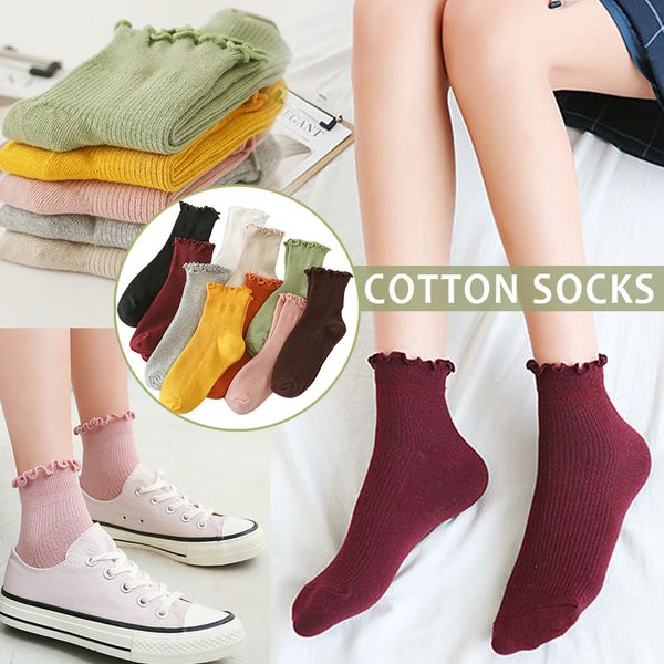 

socks & hosiery 1 pair women lady lace solid color breathable elasticity for spring autumn tc21, Black;white