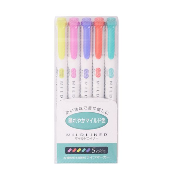 

mildliner highlighter pen activity price destacadores student, teacher gift pastel highlighter destacadores pastel, Black;red