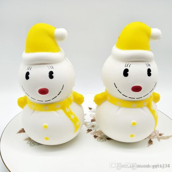 

bravo sale squishy christmas snowman 12.5cm huge slow rising soft squeeze cute cell phone strap gift stress children toys decompression toy