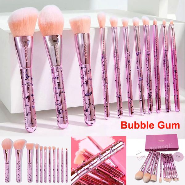 Pennelli trucco Docolor Bubble Gum Brush Set 11 pezzi Fondotinta Contour Powder Blending Ombretto Highlight Labbra Sopracciglio Kabuki Brush Kit