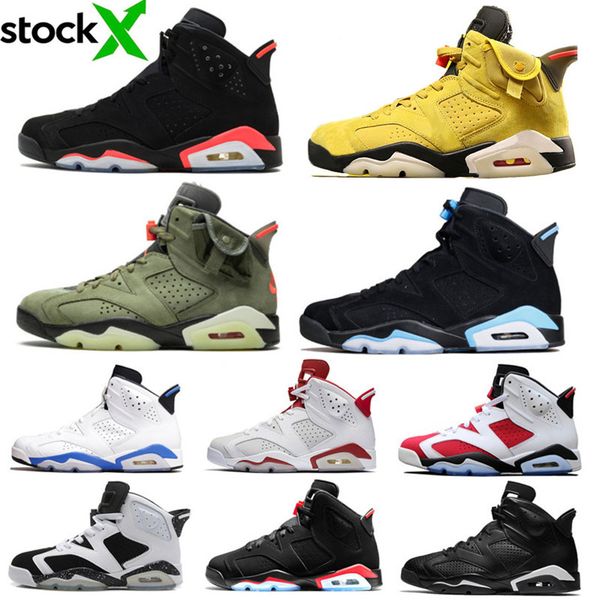 

6s travis scotts premium men basketball shoes 6 cactus jack black infrared bred bugs bunny women sports sneakers man shoe