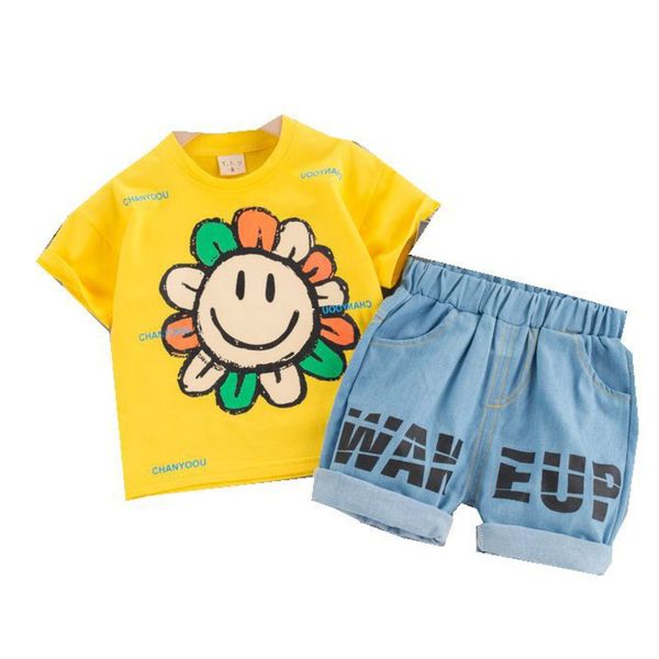 

new summer baby girl clothes suit children boys cartoon t shirt shorts 2pcs/sets toddler fashion casual costume kids tracksuits, White