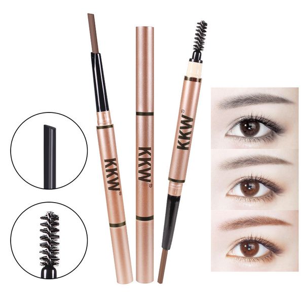 

2019 kkw brand 1 pc double head eyebrow pencil eye makeup eye brow enhancer women make up co metic creamy brow pen bru h tick