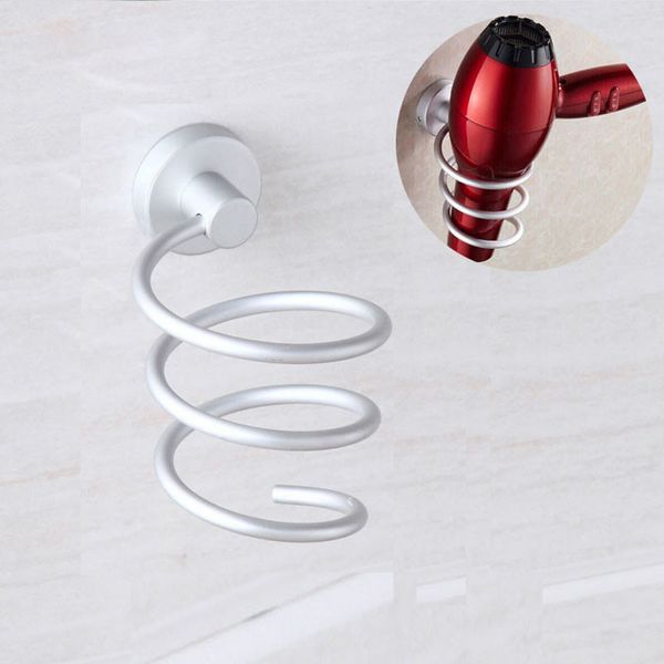 

2019 new wall hair dryer rack space aluminum bathroom wall holder shelf storage punch-hair dryer rack dropshipping hot