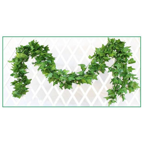 

5pcs artificial decoration vivid green vine rattan leaf plants grape leaves for home garden party decor