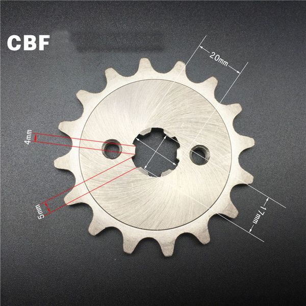 

motorcycle front sprocket 15/16/17 teeth 428chain sprockets for cbf125 cb125 cbr125 cbz125 xr125 xlr125 senda125 for kymco