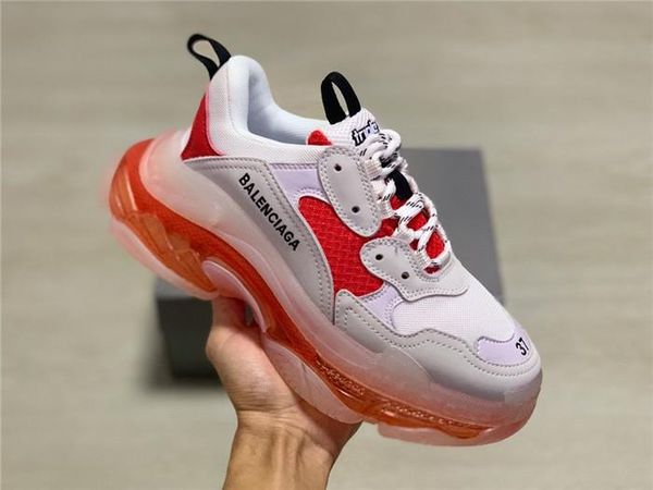

high-end quality couple men's and women's casual sports shoes paris crystal air cushion bottom men's shoes 11, Black