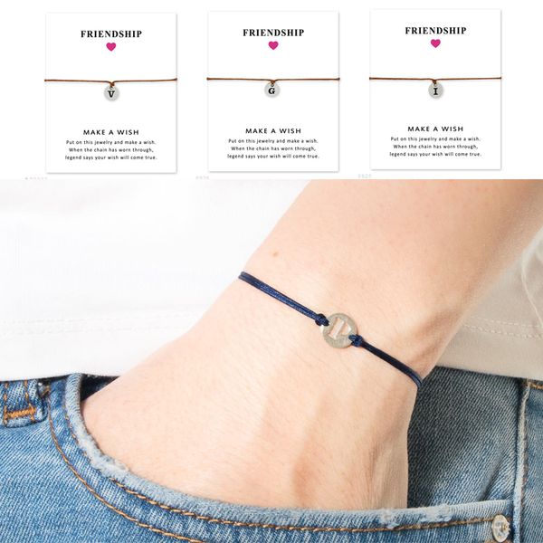 

graduation birthday gift lucky friendship statement letter alphabet personalized letters initial mens bracelets for women, Golden;silver