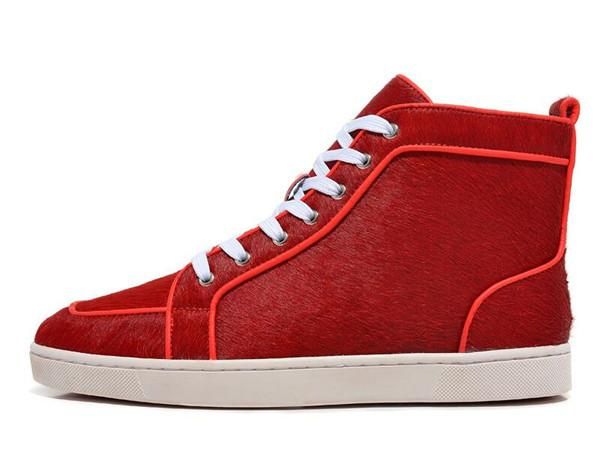 

2019 new fashion designer sneakers shoes men women luxury glitter crystal red bottoms outdoors high-casual shoessize 35-45, Black