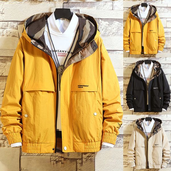 

2019 new men's warm streetwear out door coats autumn casual fashion pure color jackets multiple pockets outwear dropshipping 20, Black;brown