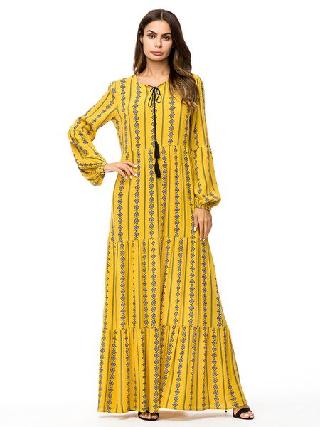 

plus size dress maxi dress long sleeve fashion muslim dress women abaya islamic clothing elegant moroccan kaftan robe turkish, Red
