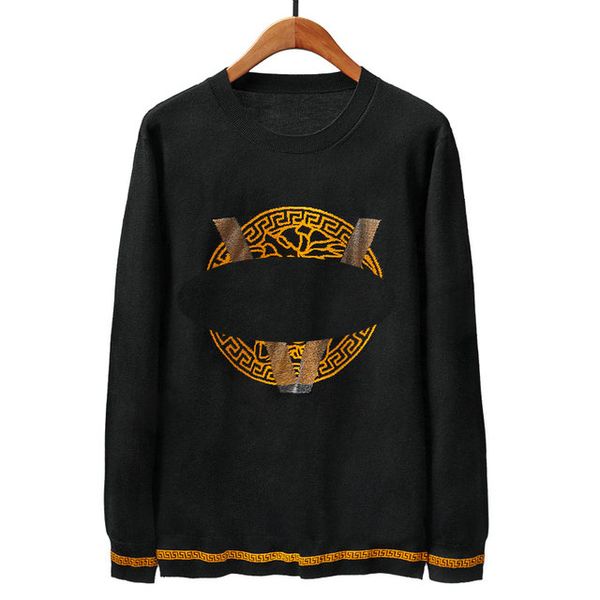 

designer sweater medusa 19fw luxury mens sweater 19new high end fashion comfort mens tide brand classic logo red big v cotton pullover, White;black