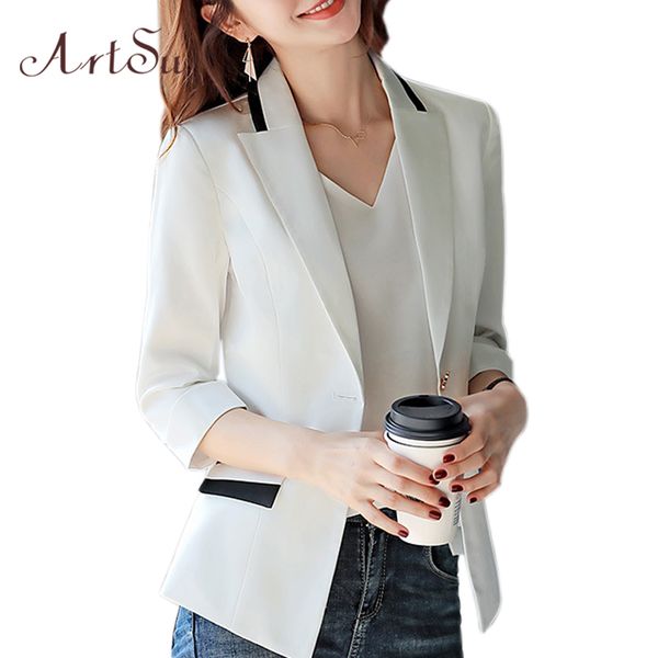 

pink blue white office business suit coat ladies casual slim waist jackets suit women business coat asco60074, Black;brown
