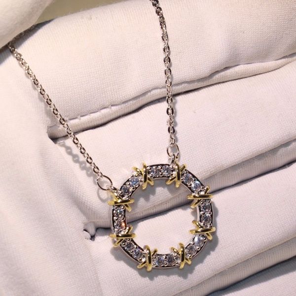 

choucong brand new cross pendant girl luxury jewelry 925 silver aaa cubic zirconia separate color infinity necklace for women