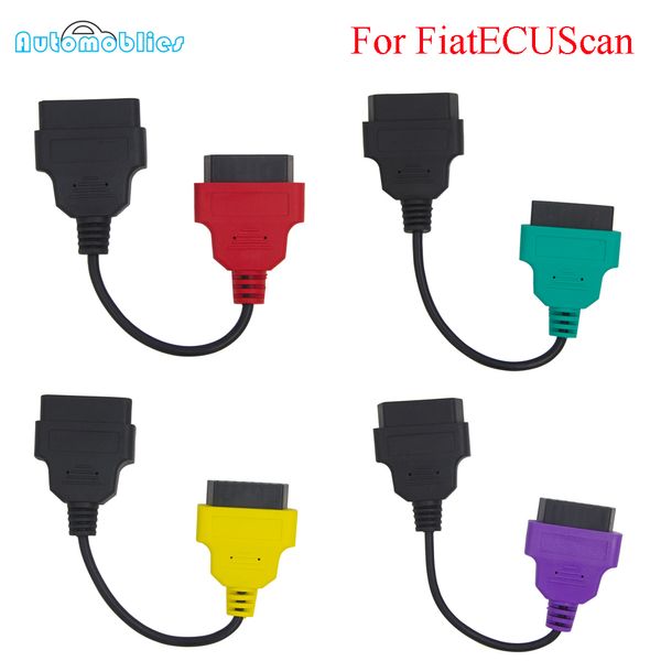 

for multiecuscan / fiatecuscan adapter cable bundle obd obd2 ecu cables leads abs airbag diagnostic scanner 4pcs full sets