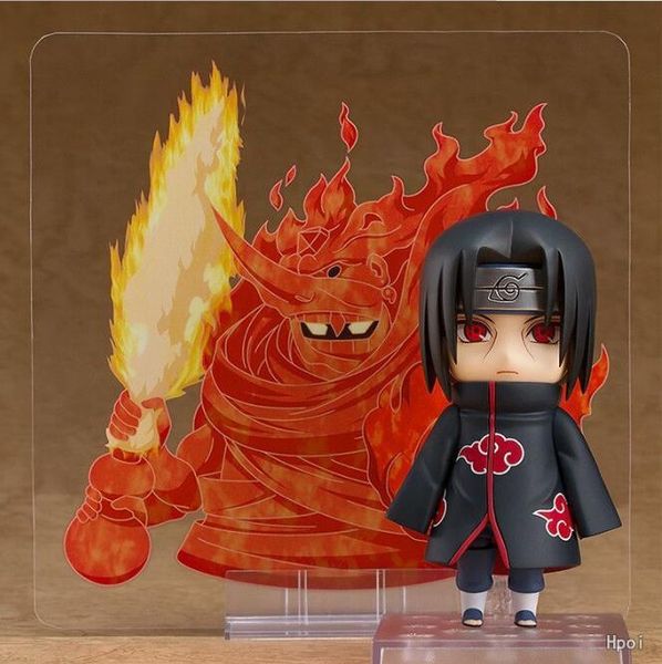

10cm naruto nendoroid shippuden uchiha itachi 820# anime action figure pvc toys collection figures for friends gifts t200106