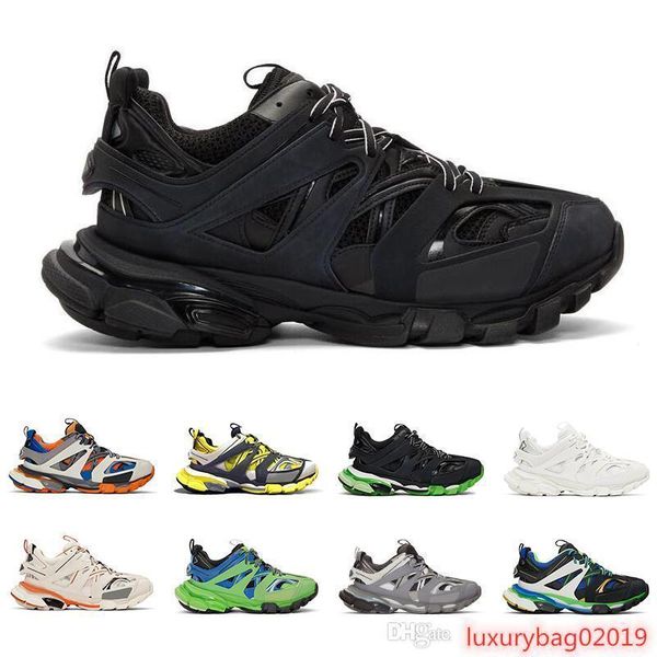 

fashion luxury designer track sneakers for men women triple black white grey outdoor casual shoes height height increasing jogging walking