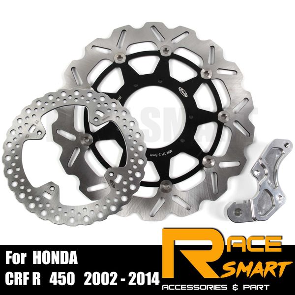 

motorcycle cnc front and rear brake disk for crf r 450 2002 - 2014 floating motorcycles brake rotor crf 450r 2003 2004