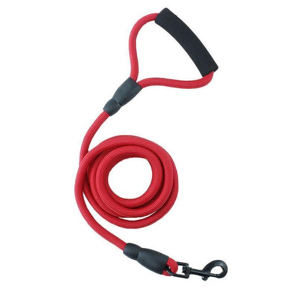 

4-foot pet dog leash nylon dog strap with effortless comfort soft handle suitable for small dogs medium dogs large red