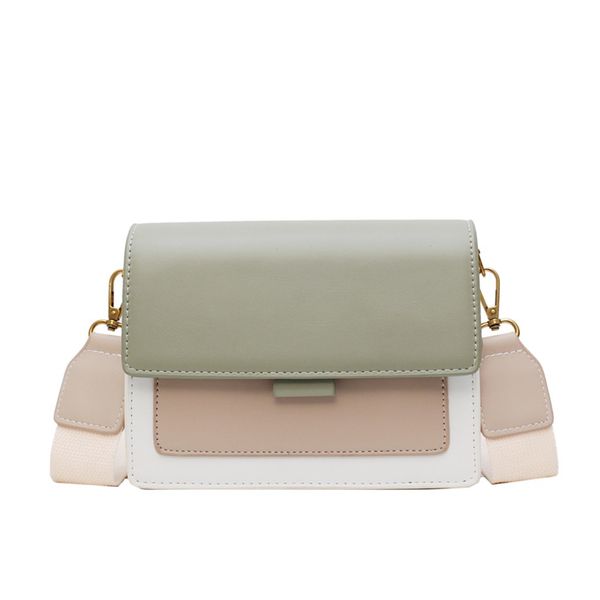 

contraste cor couro crossbody sacos para as mulheres 2019 bolsa de viagem moda simples ombro saco do mensageiro senhoras #20