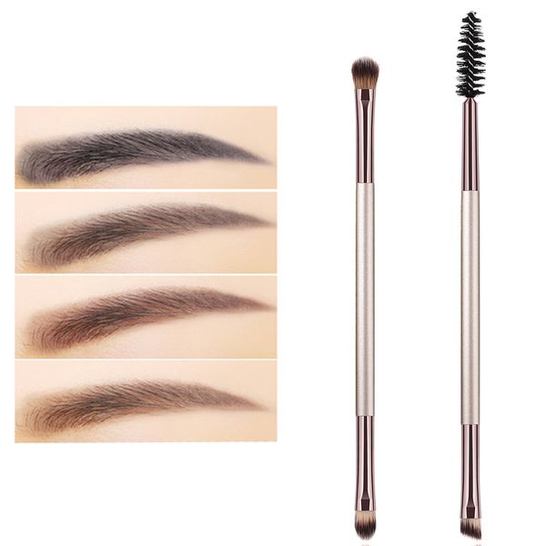 

2pcs/set pro eyebrow eyelash eyeshadow brushes makeup tool wooden handle double head eyebrow comb beauty maquiagem