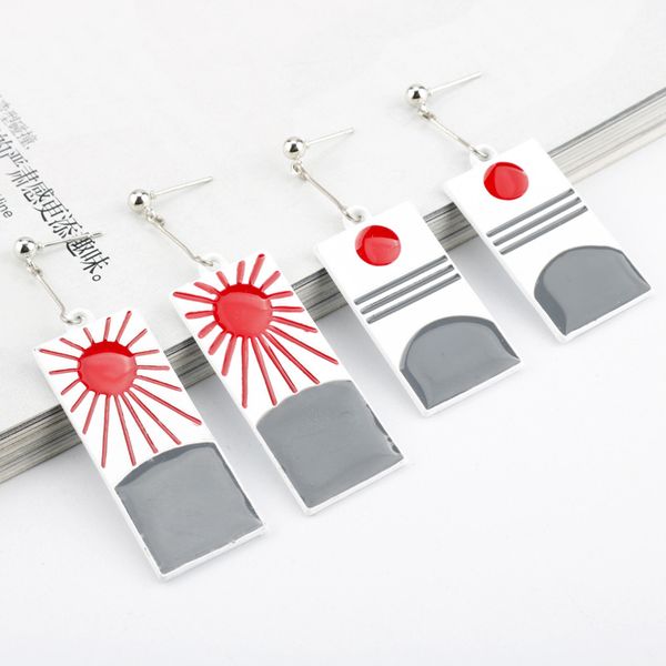 

lagemisay 2020 new anime acrylic drop earrings demon slayer kimetsu no yaiba kamado tanjiro oorbellen men girl cosplay jewelry, Silver