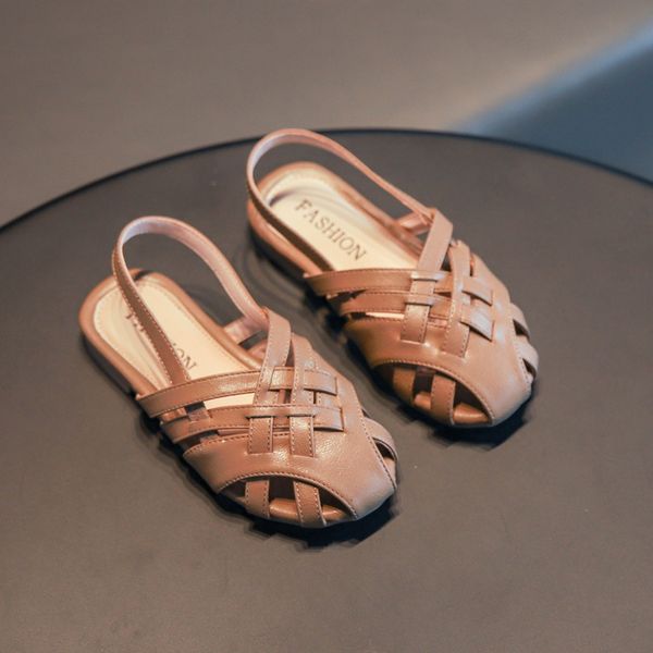 

2020 summer children girl slingback sandals s0503, Black;red