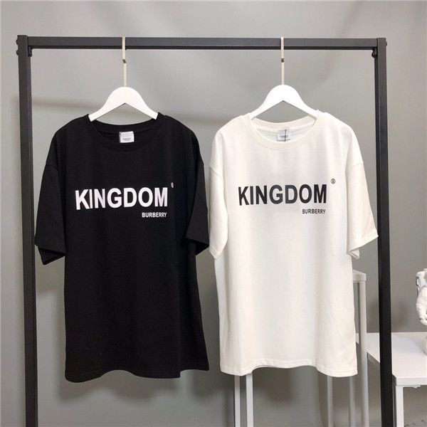 

20ss luxurious brands design bbr kingdom letters print cotton tee shirt men women streetwear sweatshirt outdoor t-shirts, Gray;blue