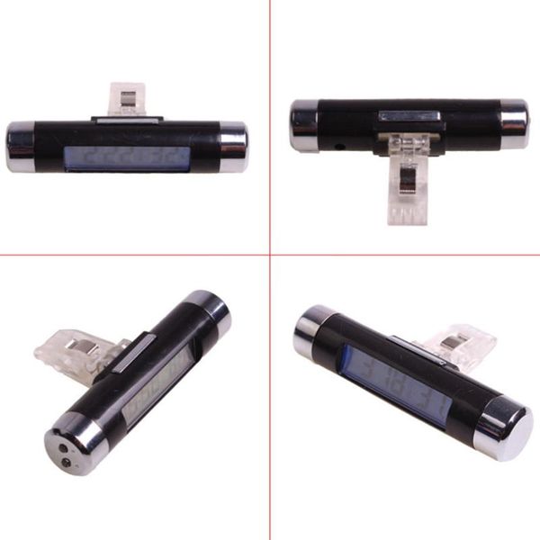 

auto partsair outlet thermometer for auto parts decoration car thermometer luminous clock car with air outlet