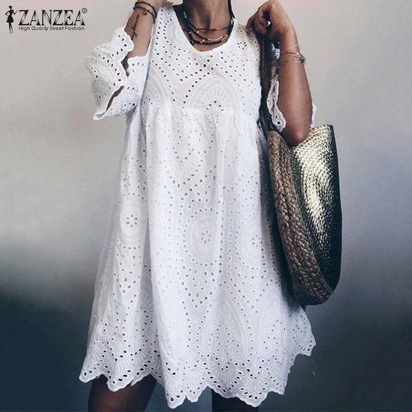 

summer lace crochet leisure skirt zanzeya 2019 women's short skirt sunlight short skirt leisure solid short sleeve cotton farmel dress, Black;gray