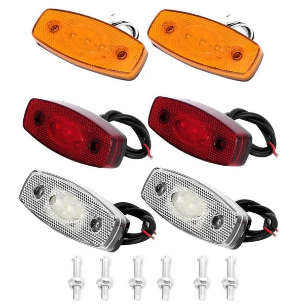 

2 pcs environmental friendly 3 led bead boat shape side light truck signal lamp 2.4w 10~30v red/yellow/white
