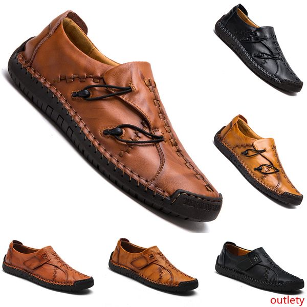 

2020 men s casual leather shoes espadrilles triple black brown khaki breathable outdoor jogging walking shoes main3