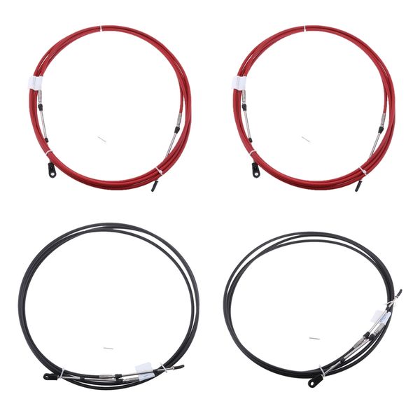 

4pcs universal throttle cable for yamaha outboard boat control lever - 10ft